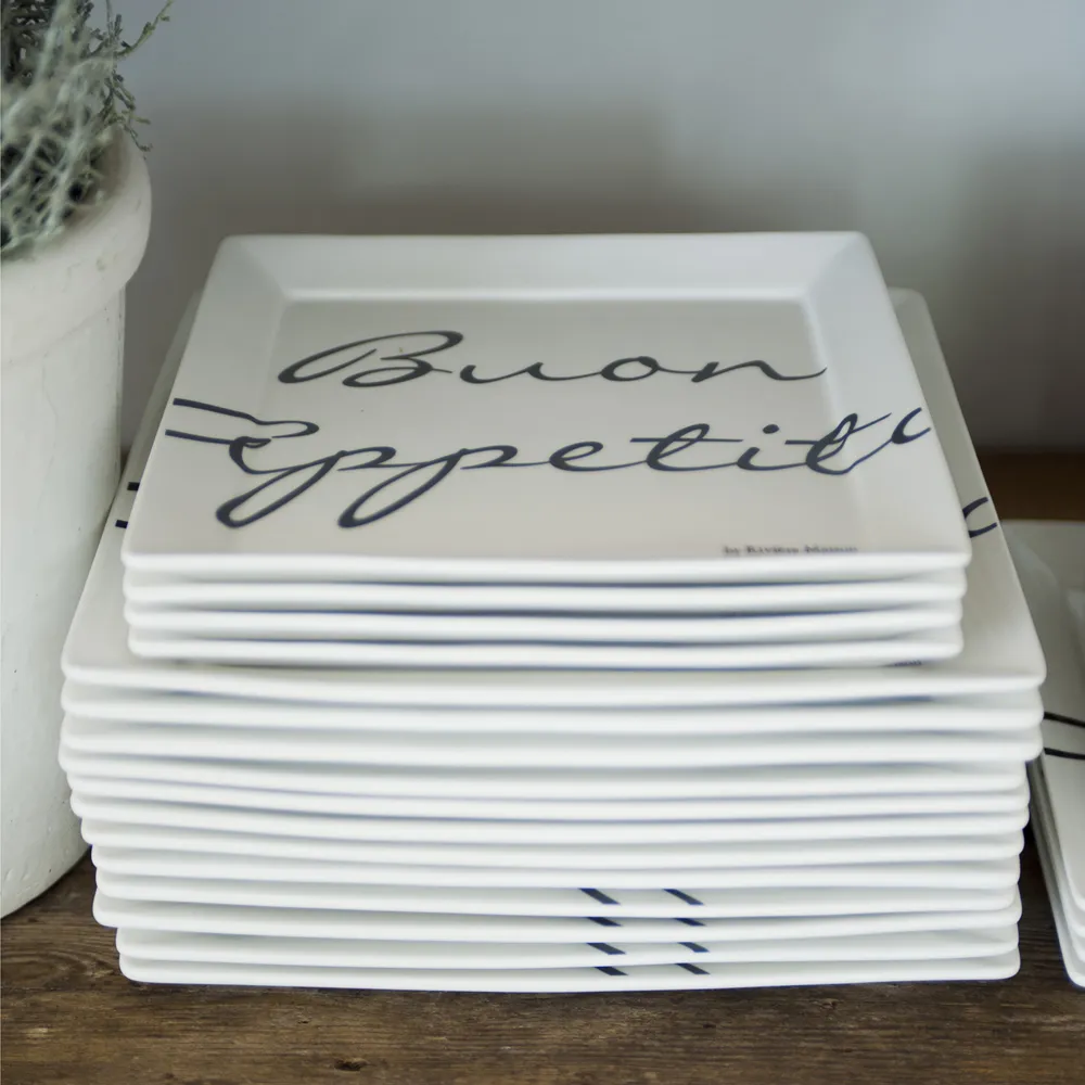 Buon Appetito Square Plate 26 x 26 cm