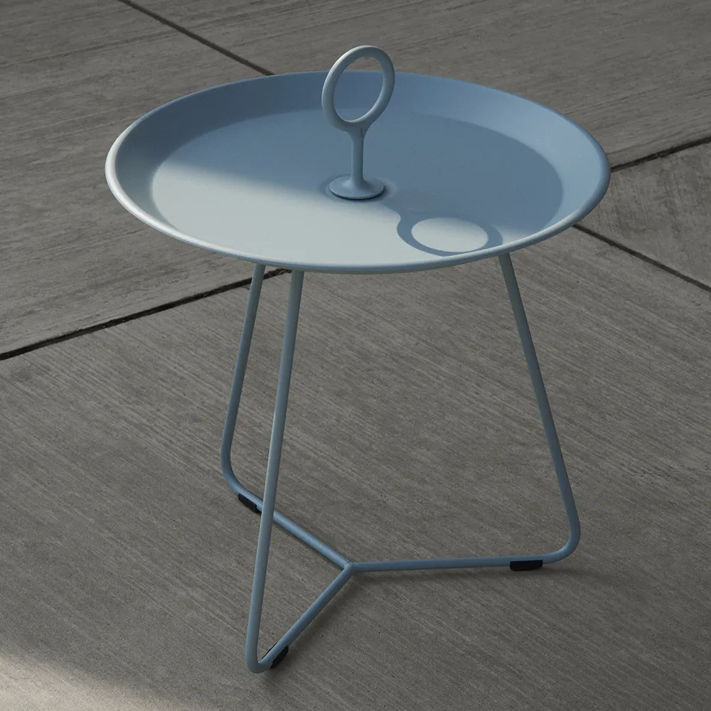EYELET side table Ø45 cm Ice Blue
