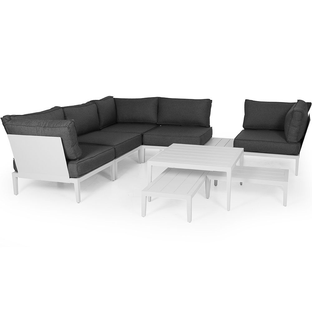 Mackenzie corner piece white aluminium