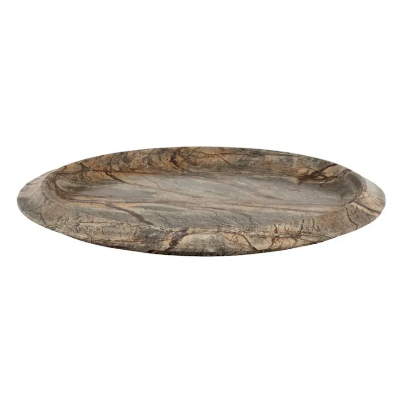 Rondo 40x40x3 cm Marble Brown