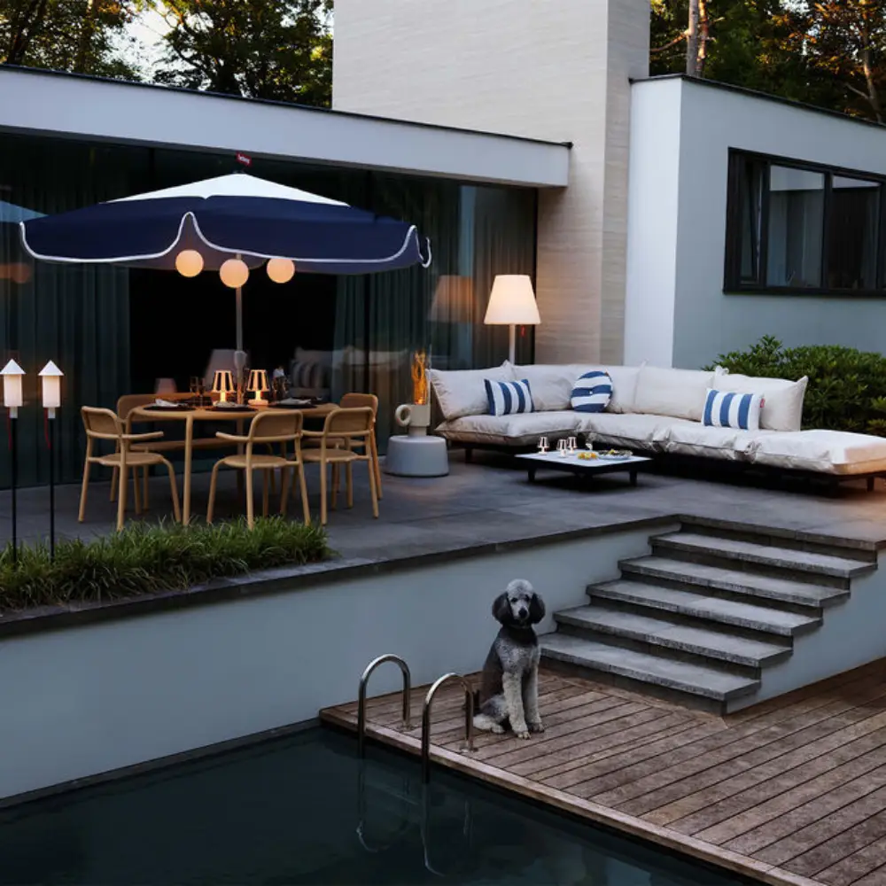 Fatboy circle pillow stripe cacao