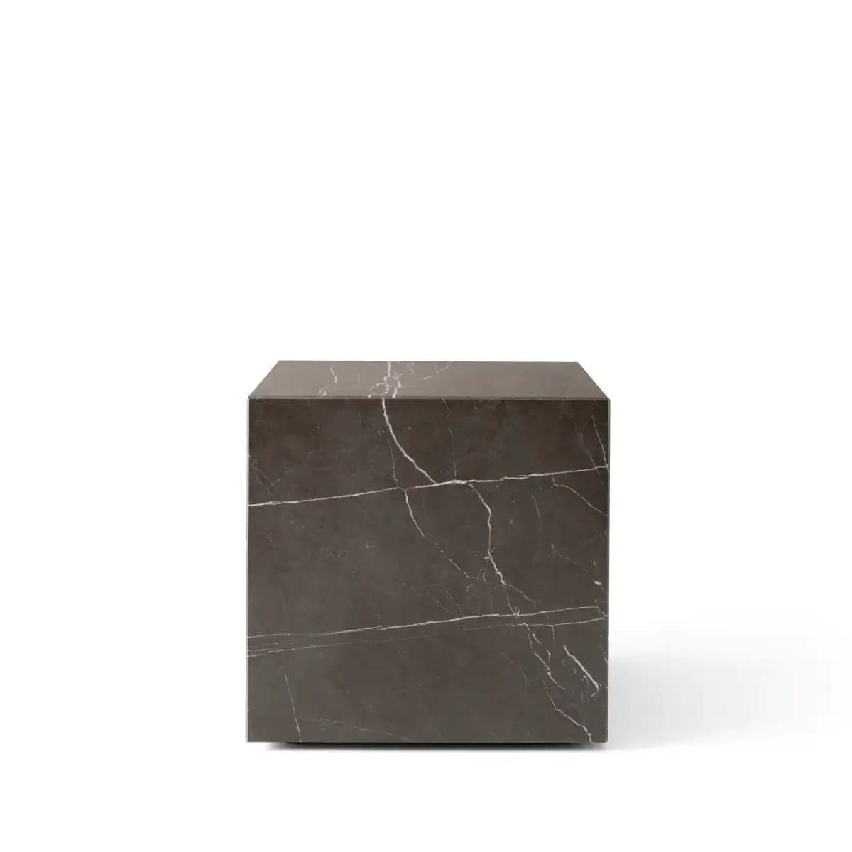 Plinth Table, Grey Marble, Kendzo
