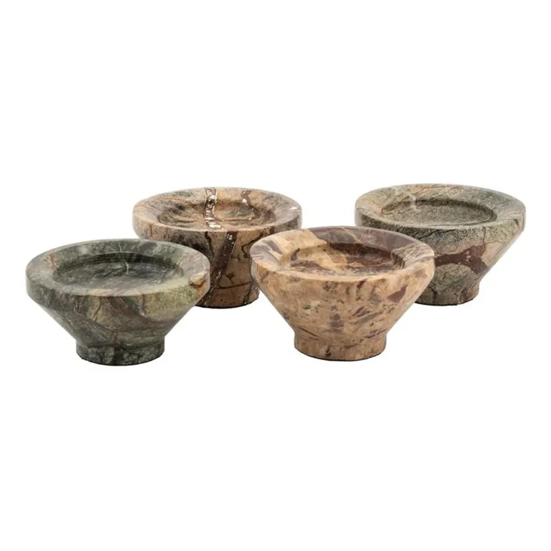 Sumi large ( set of 4) 11,5x11,5x5 cm marble multicolour