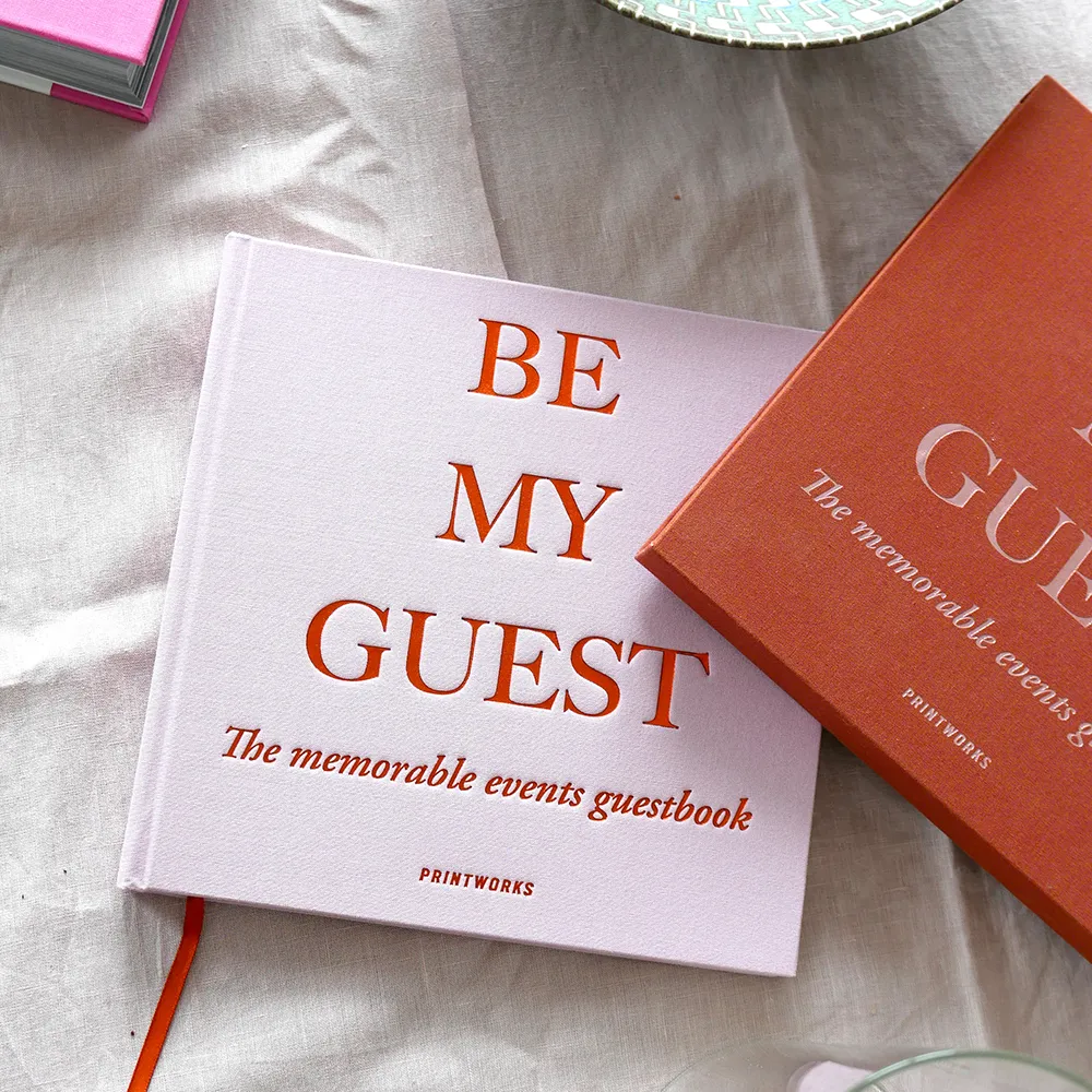 Guest Book - Rust/Pink