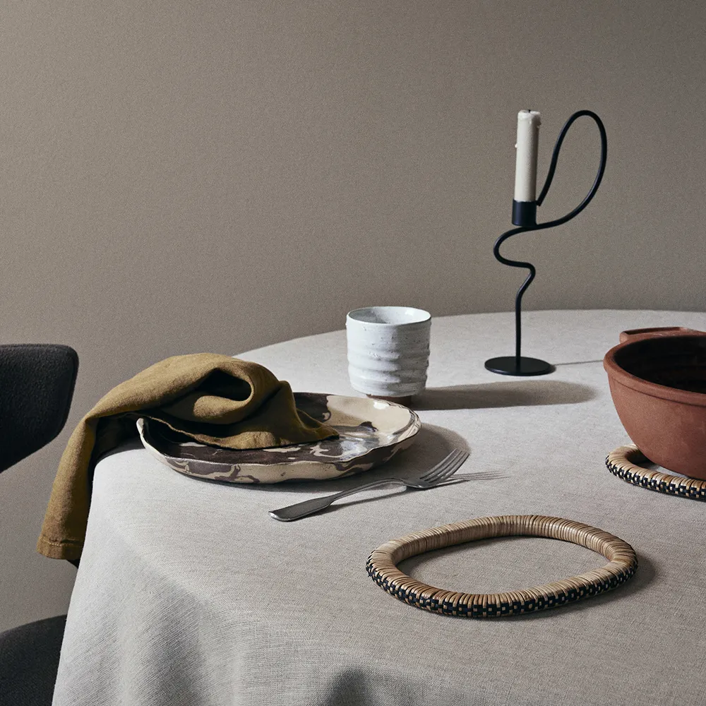 Valse Candle Holder - High - Black