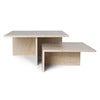 Distinct Grande Duo Tables - Travertine