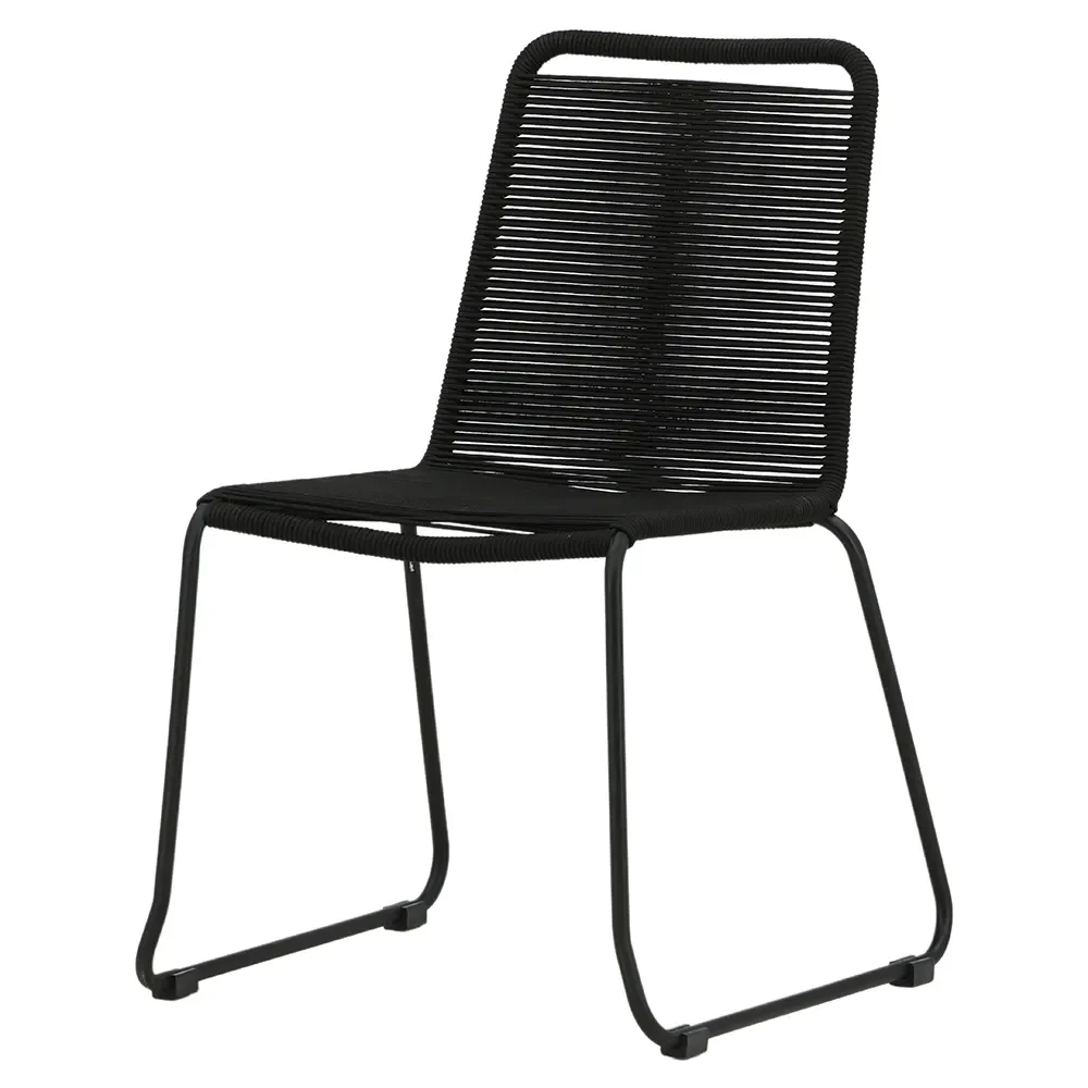 Lindos Dining Chair black 2-pack
