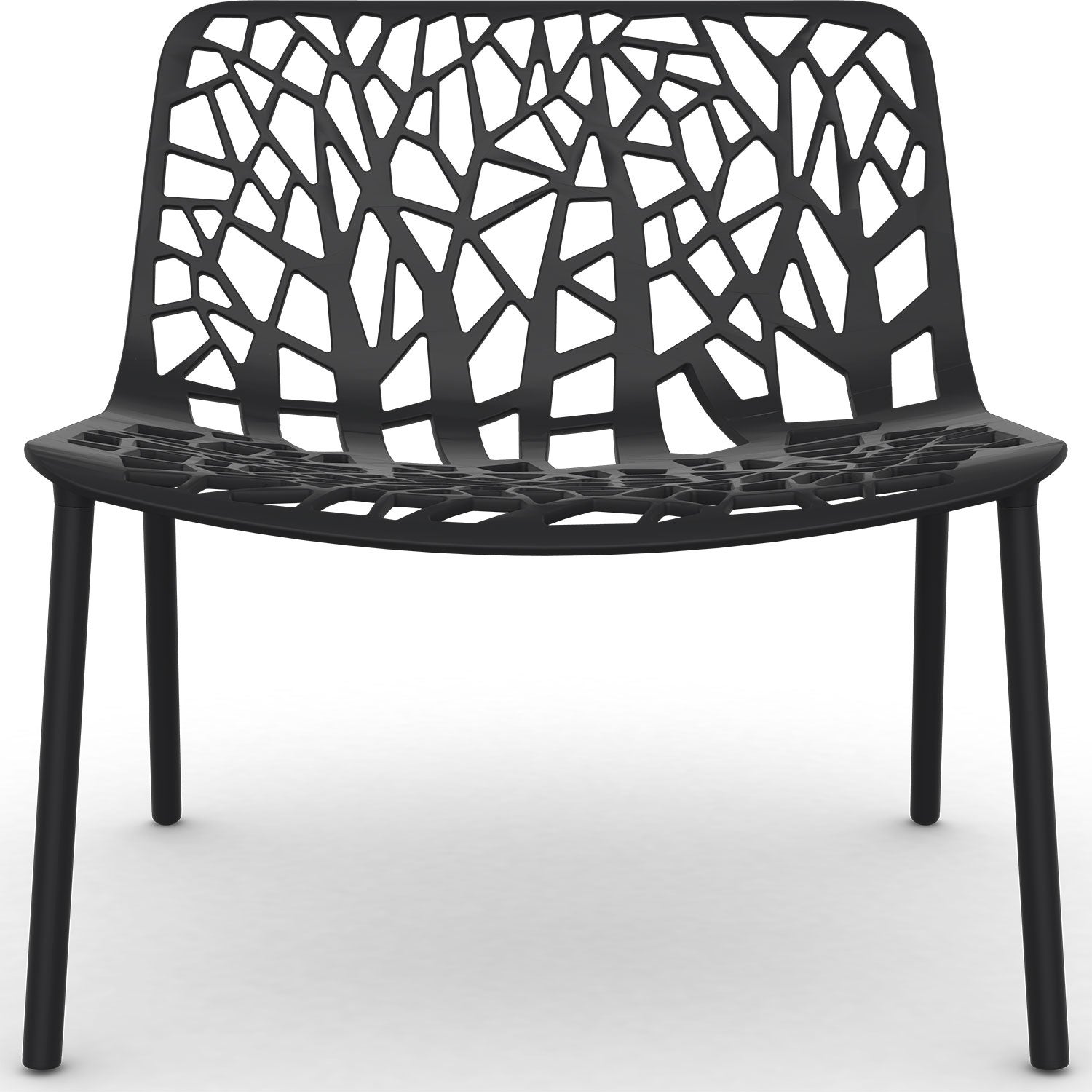 Forest lounge armchair Black