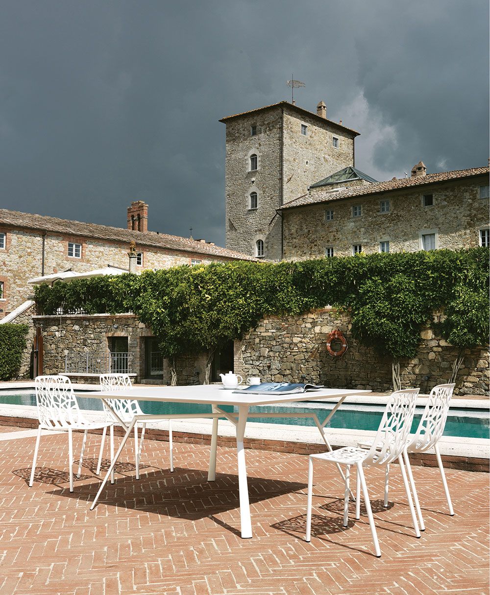 Forest dining chair pearly gold