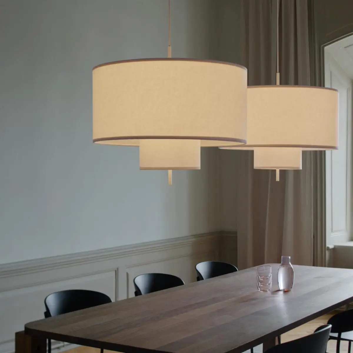 Margin Pendant Lamp Ø70 White Canvas