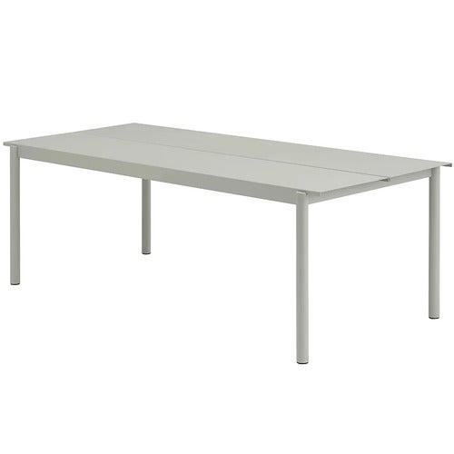 Linear Steel Dining table 220x90 cm Grey 