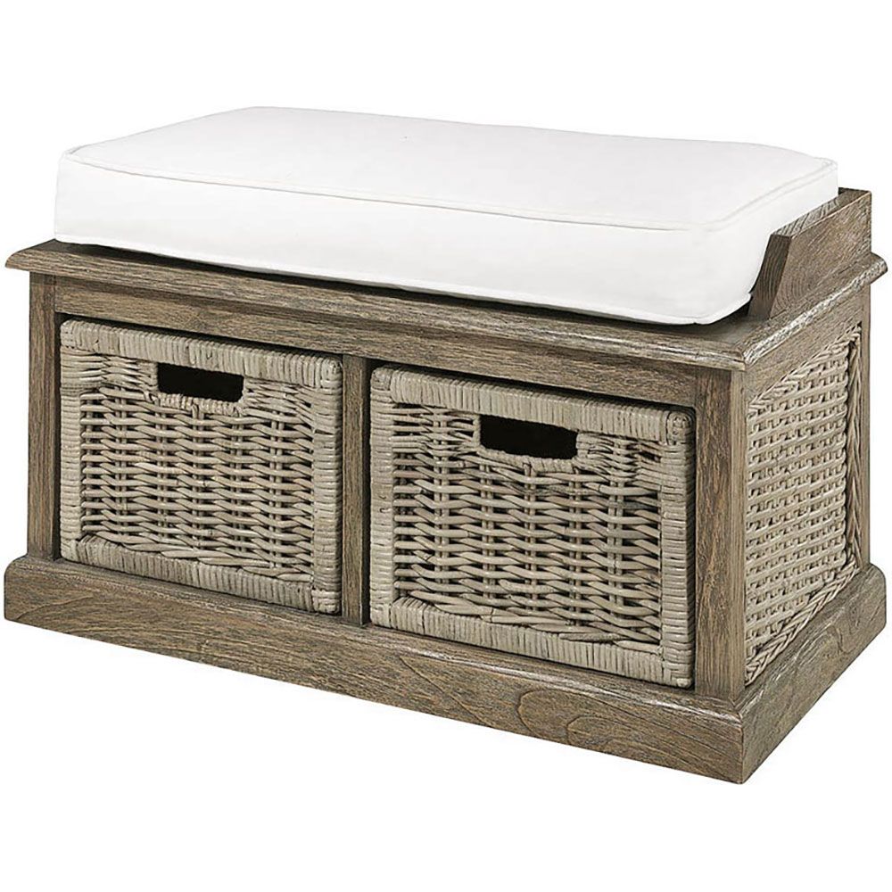 Cubu Bench 2 Drawers Rattan