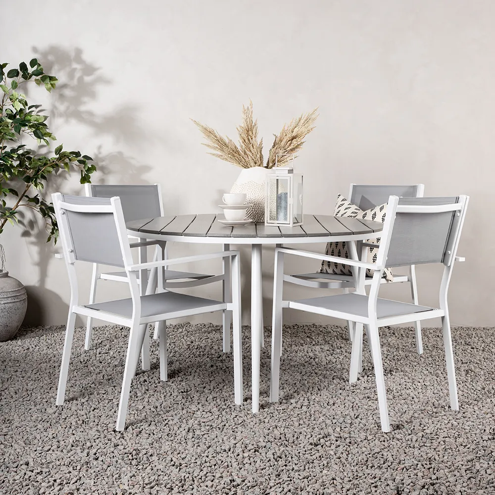 Copacabana Dining Chair White/Grey 2-pack