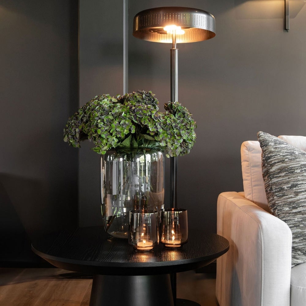 Reef vase in hand-blown glass Ø28 cm Smoke Brown