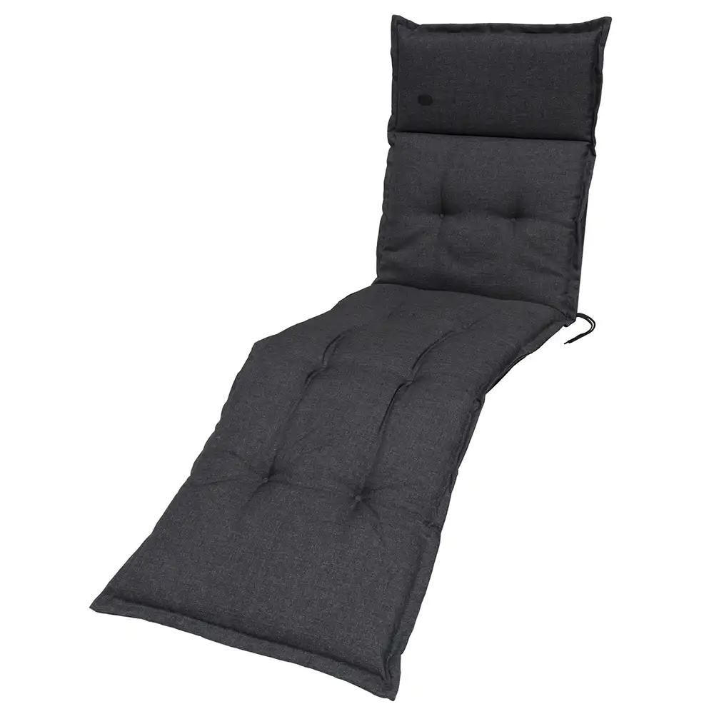 Sunbed cushion Black Melange polyester
