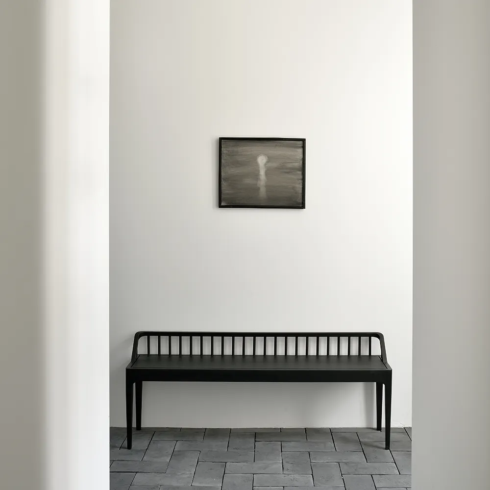 Spindle Bench Oak black