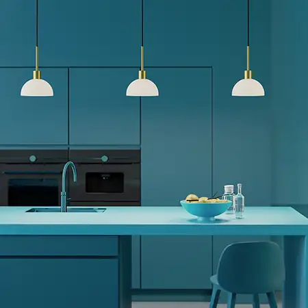 Vienda pendant brass/glass E14