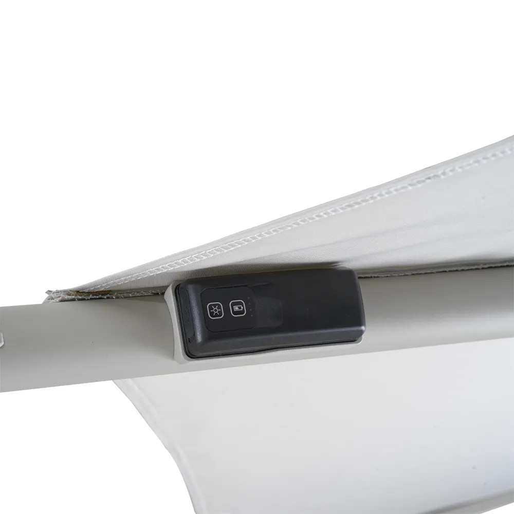 Cilento parasol 350 cm Light Grey / Khaki