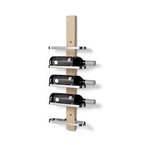 Mazzi Wine rack 5 bottles White oiled Oak /Sanded steel