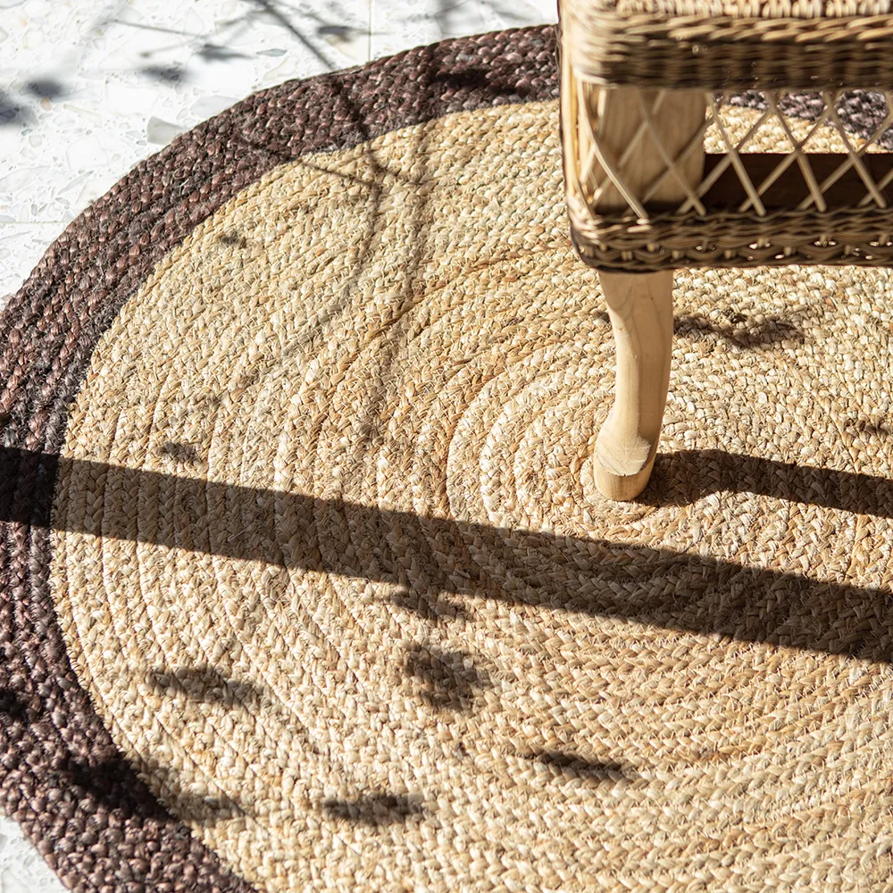 JUNI Rug  Natural/brown Ø90 cm