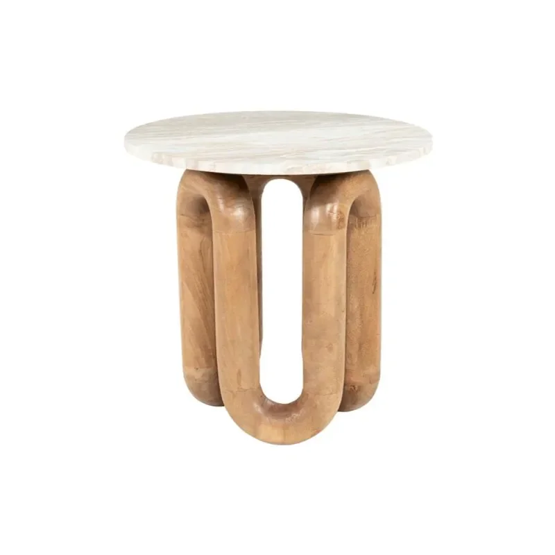 LoopStone side table 52x52x51 cm marble natural