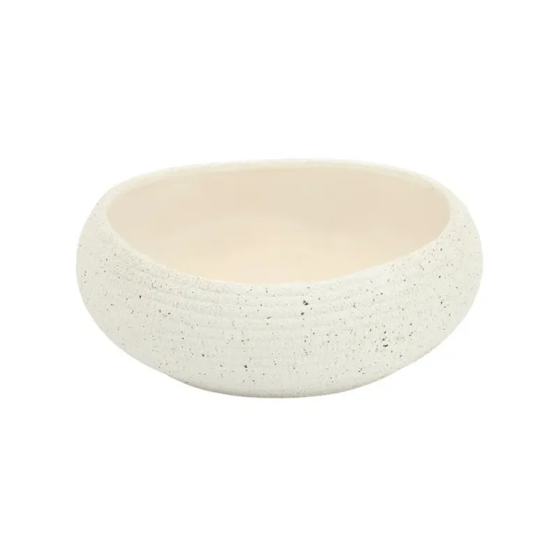 Grava Bowl 26,5x26,5x9,5 cm Earthenware Off white