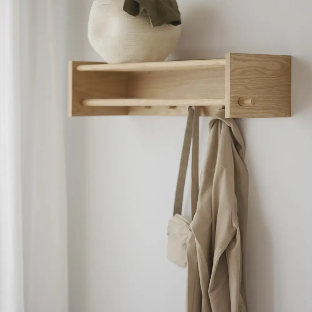 Hillmond hat rack 80x28 cm oak