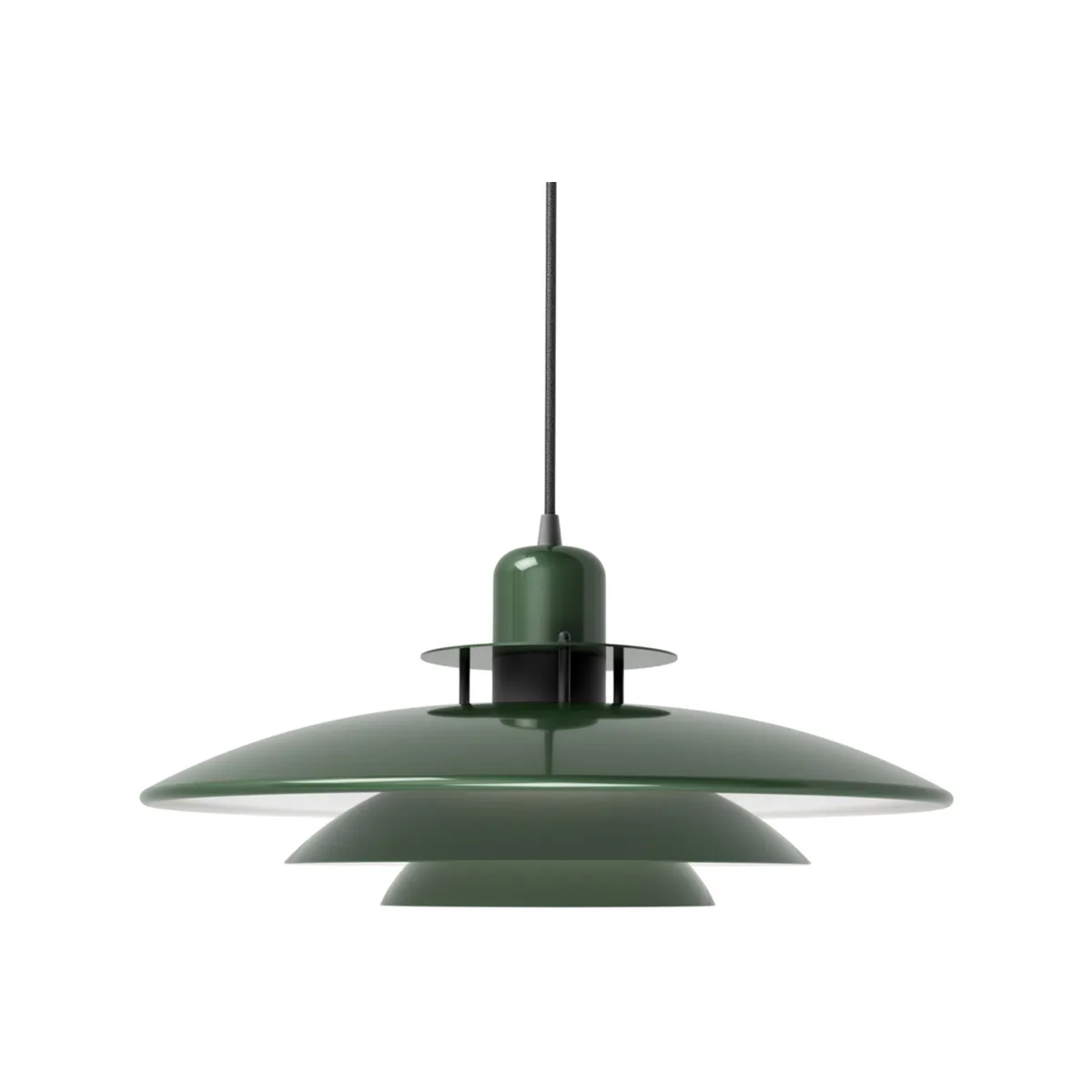 Primus I ceiling pendant Ø43 cm metal forest green/matt black