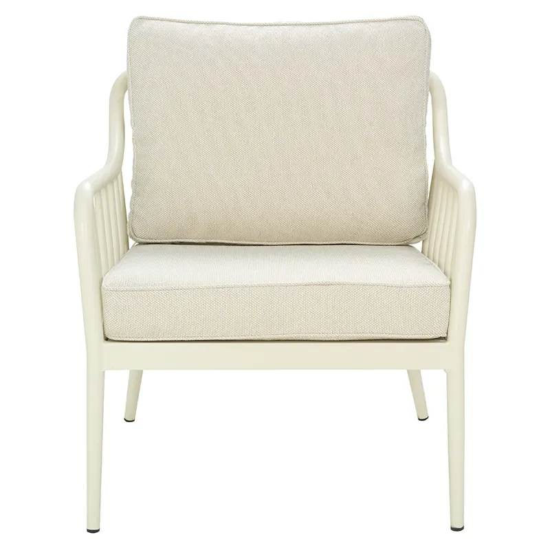 Coleville armchair  Pearl white / Dot beige
