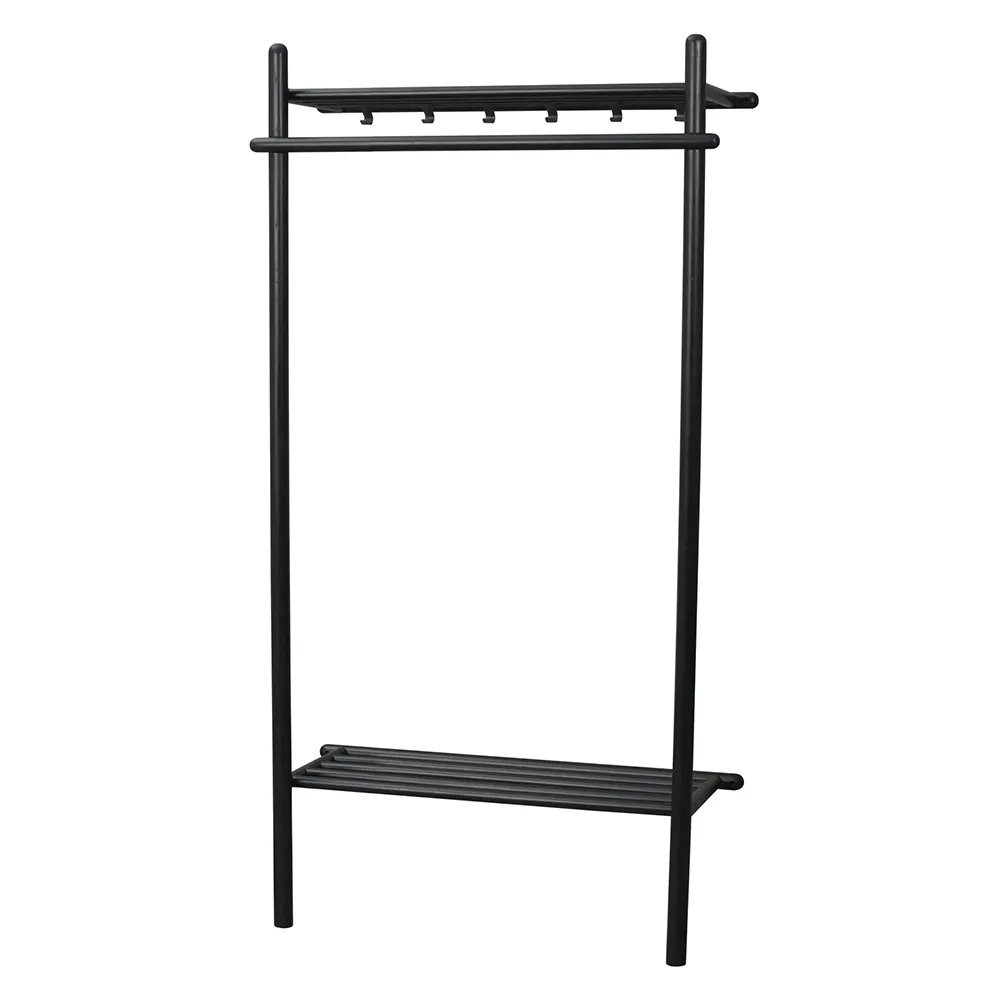 Milford clothes rack black oak