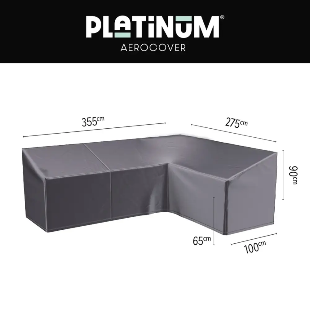 Lounge cover L HB 355x275x100xH65/90 Right Aerocover Anthracite