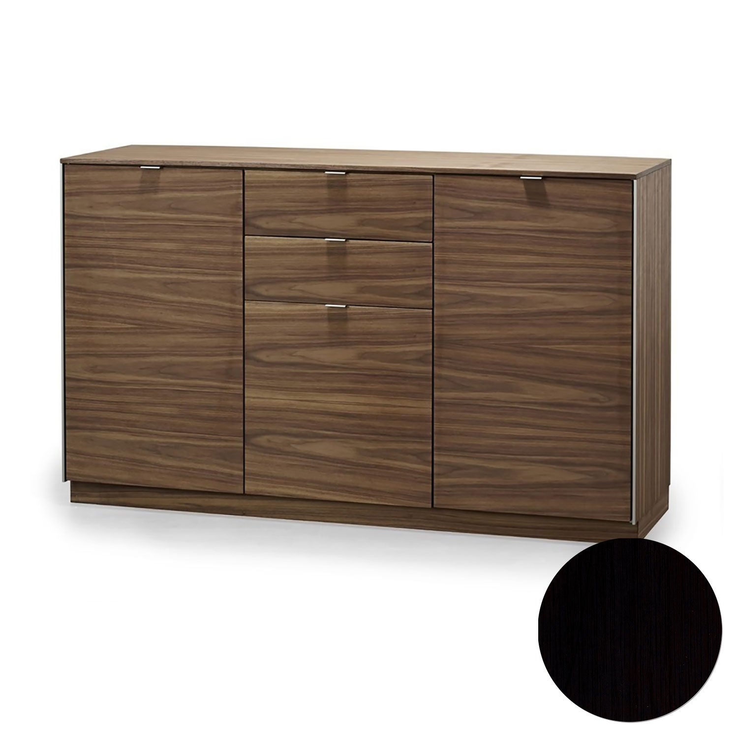 Sm932 Sideboard Black Oak Lacquer 146X44X88cm