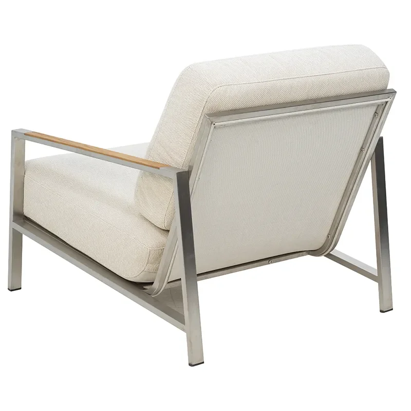 Naos armchair  Stainless steel / Dot beige
