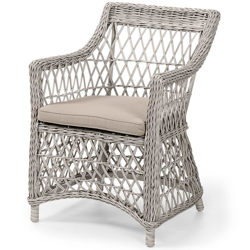 Beatrice armchair white w cushion