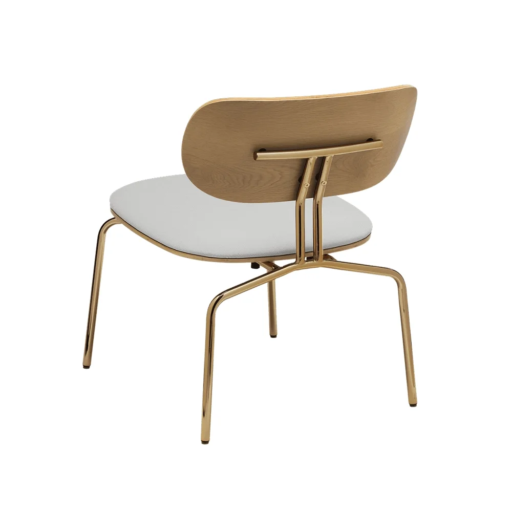 Curious Lounge Chair Oak/Brass Sterling