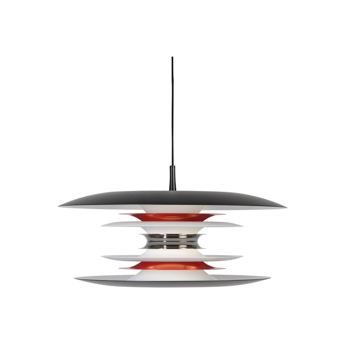 Diablo ceiling pendant Ø50xH19.8 cm metal matt black/gloss red
