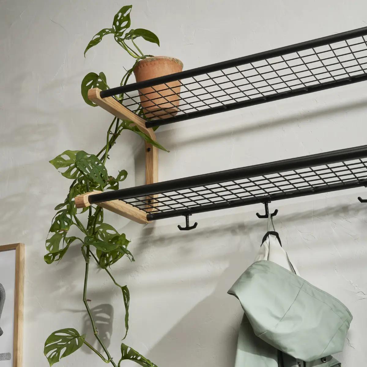 Anna Hat shelf 100 cm White Oak