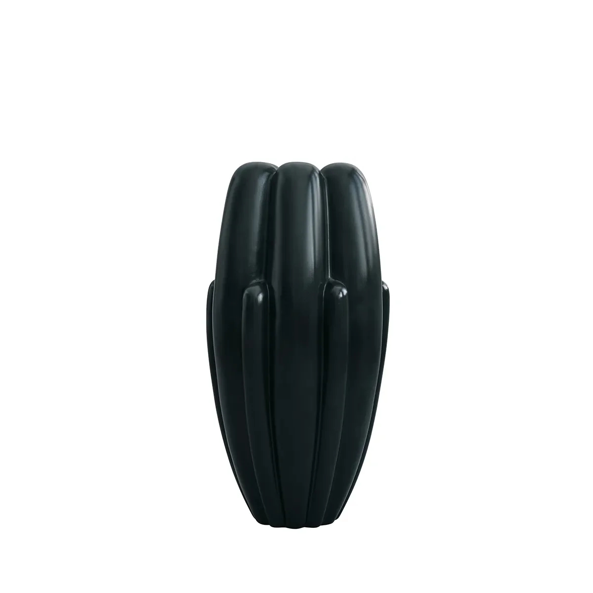 Handmade Vase Bloom Slim Big Dark Green H68 cm