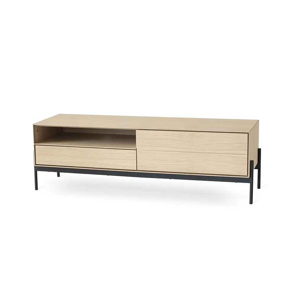 Ale media bench 144 cm white oiled oak