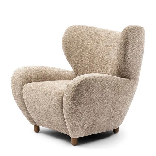 Courchevel Wing Chair open weave beige