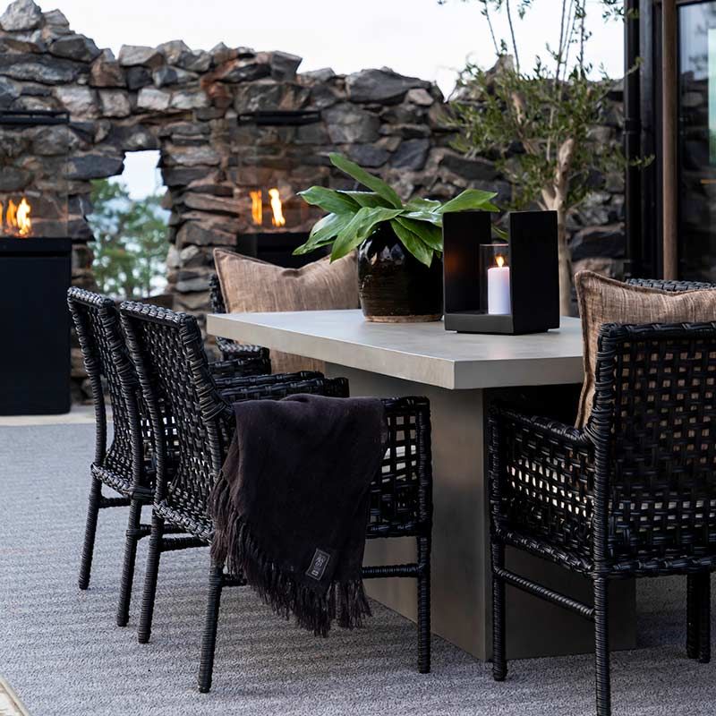 Armchair Santa Monica Rattan Black excl. Cushion