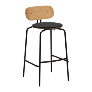 Curious Bar Stool Oak/Black Shadow
