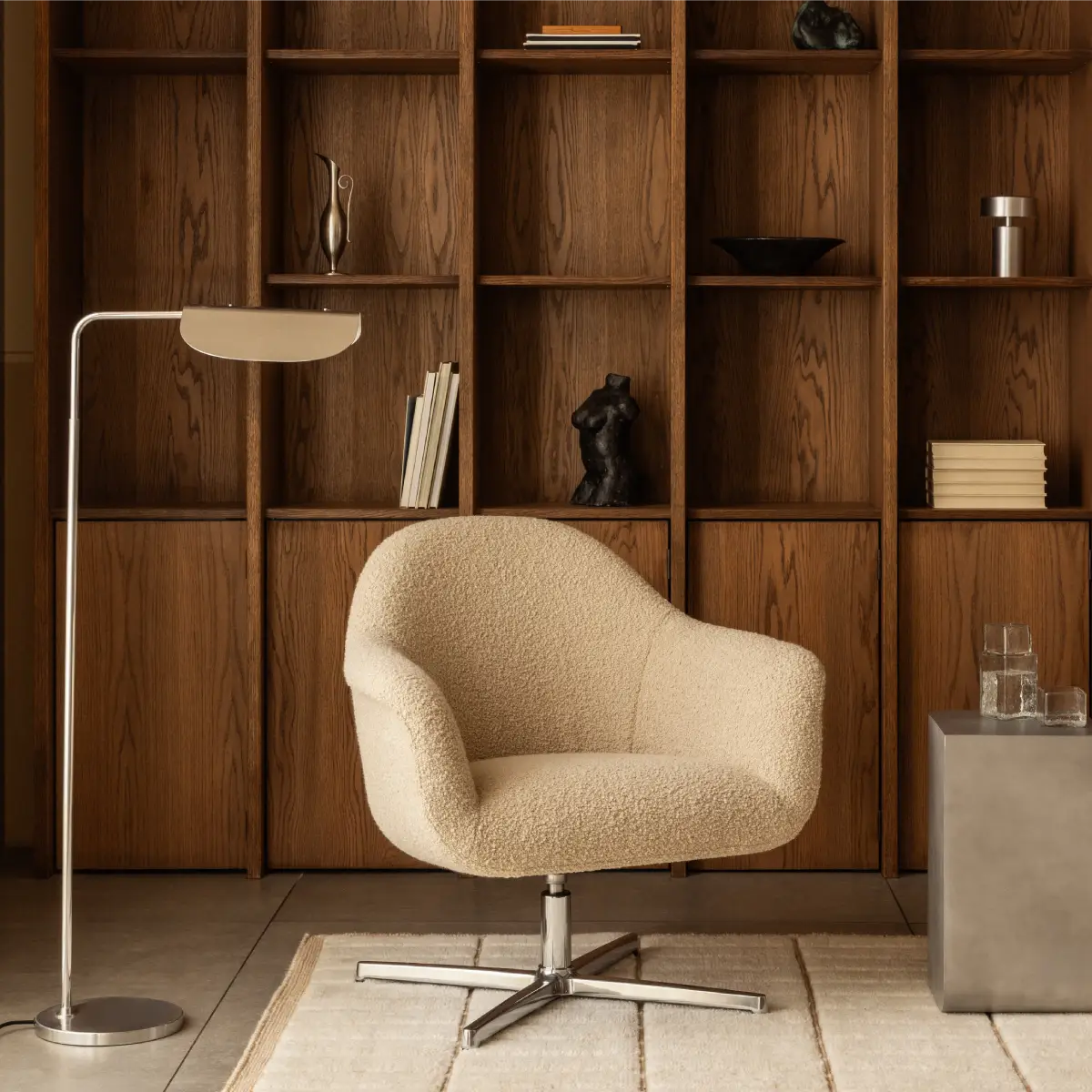 Wing Floor Lamp Aluminum
