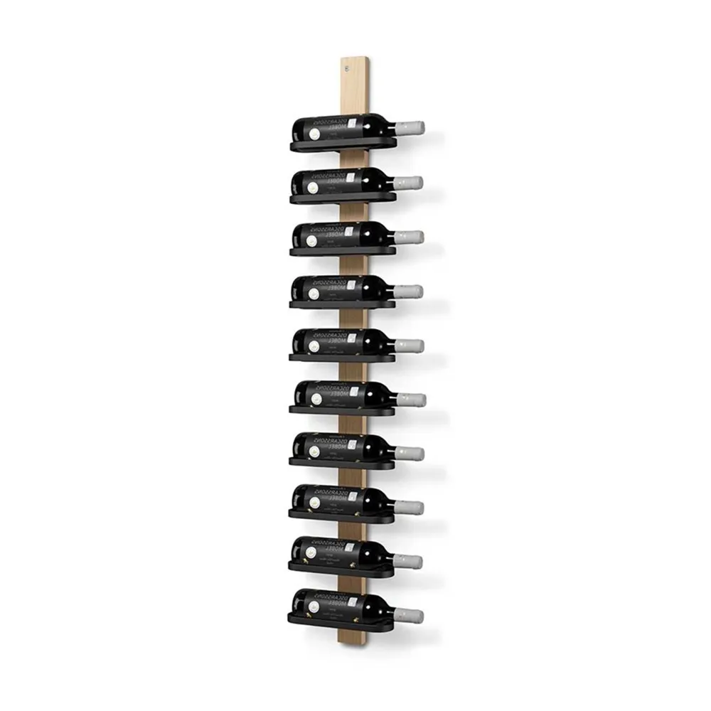 Mazzi Wine rack 10 bottles White oiled Oak/Matt Black Steel