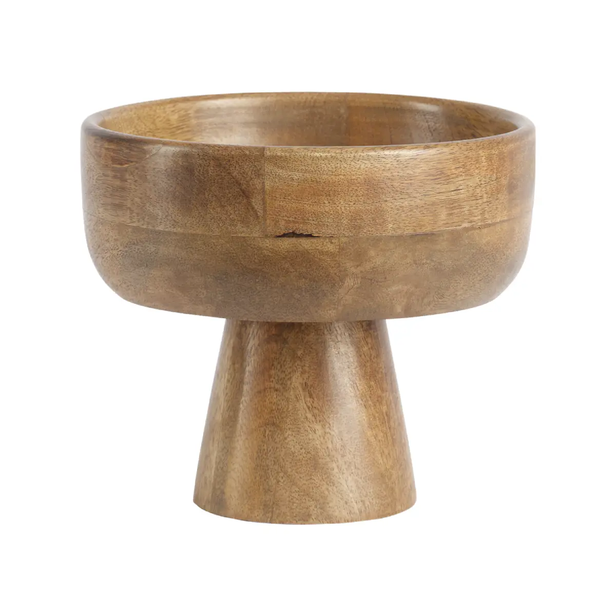 Footed Bowl in Mango Wood Nico Natural