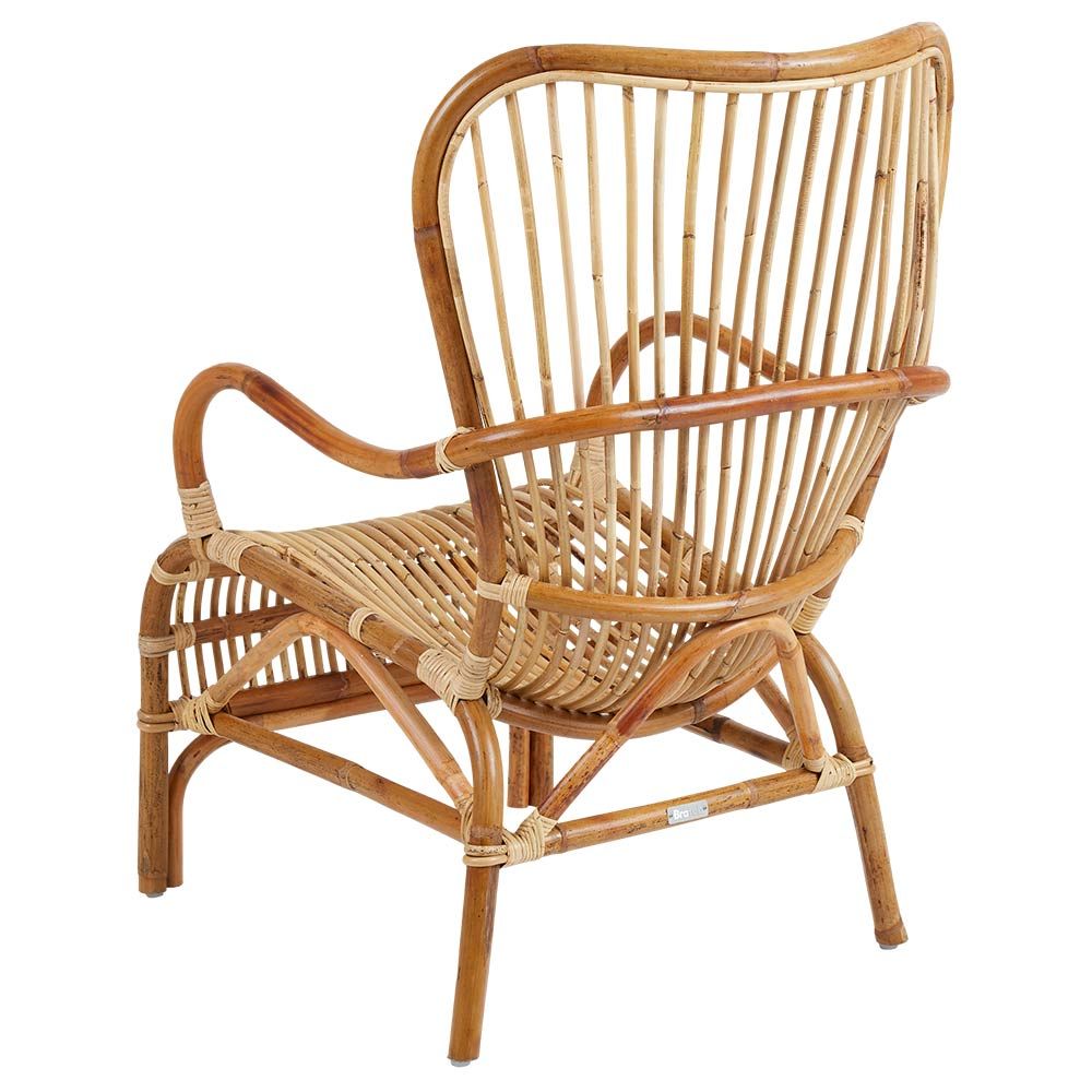 Vallda rattan wingback armchair
