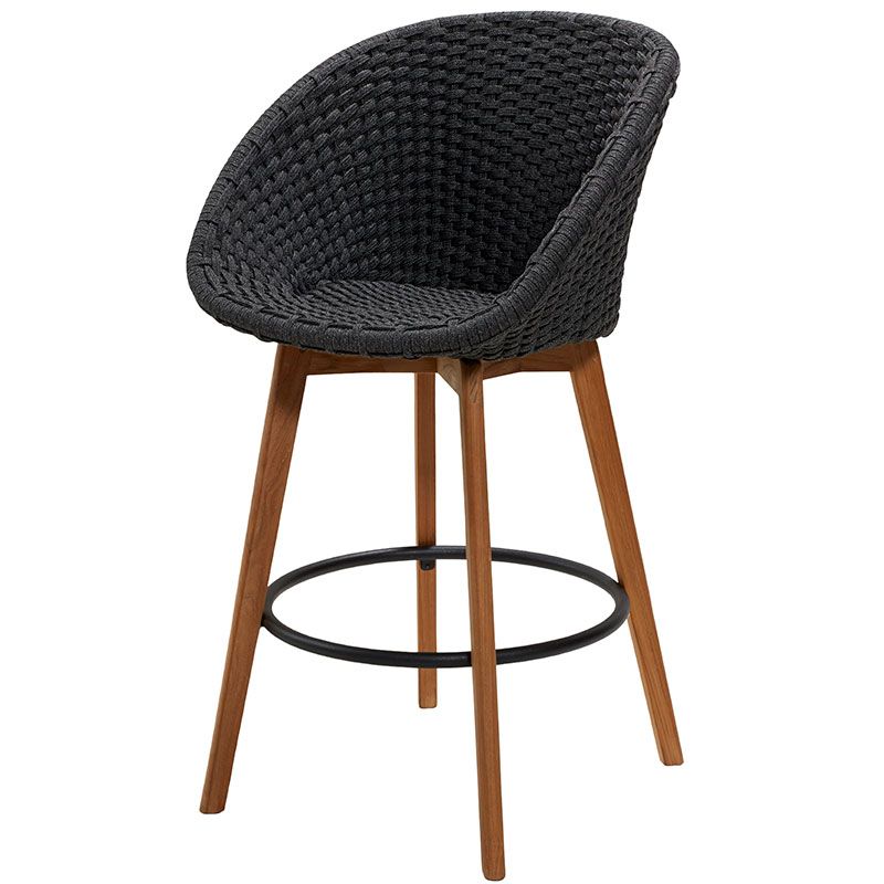 Peacock Barstool Dark grey
