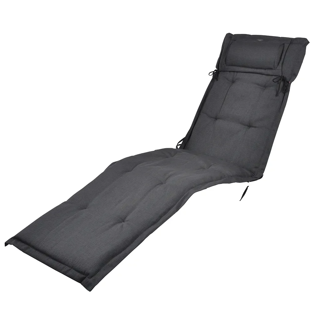 Canyon thin sun lounger cushion structured dralon Anthracite grey