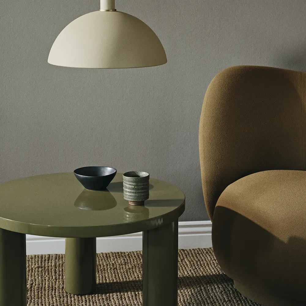 Post Coffee table Ø65 cm - Olive