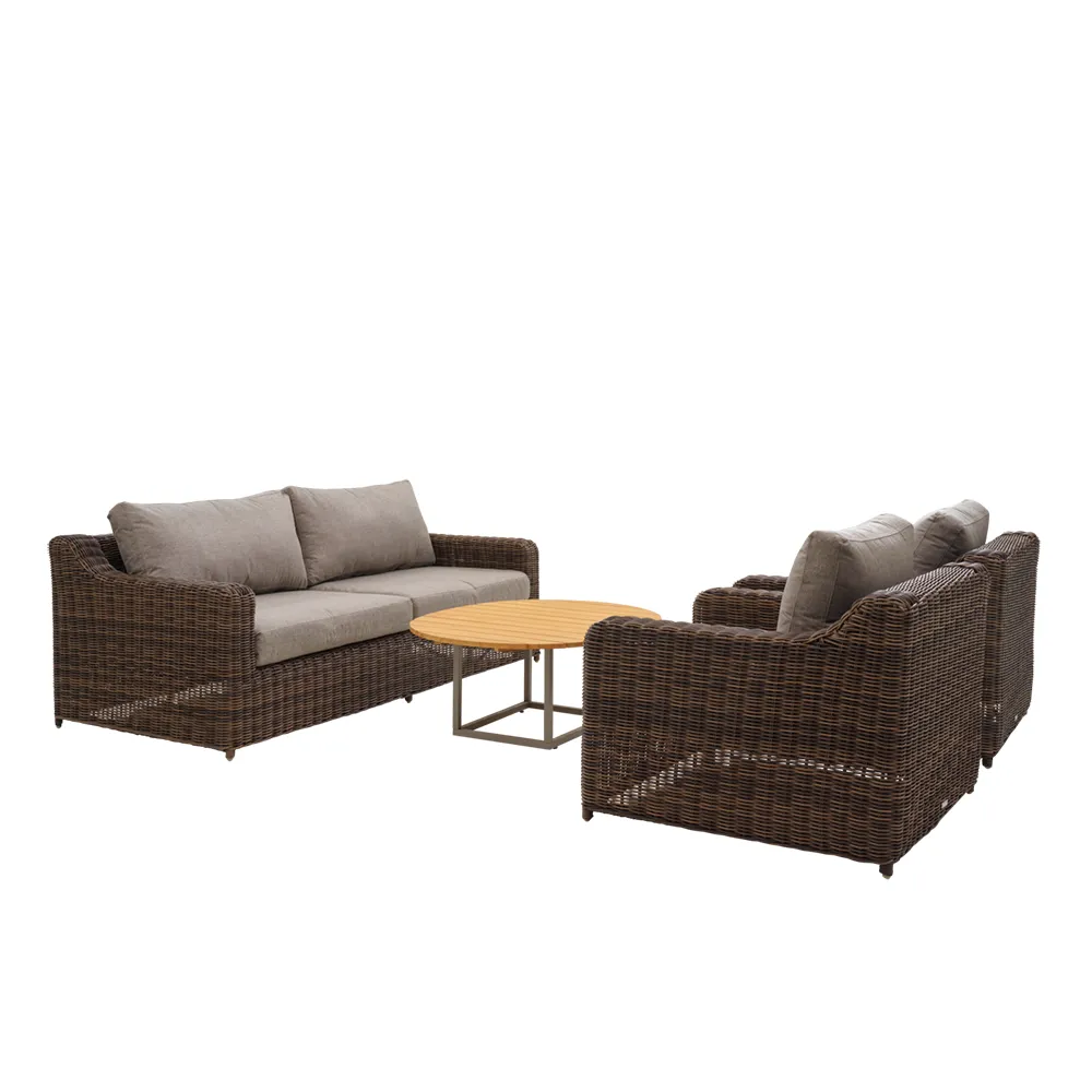 Glendon 3-seater sofa  Dark brown / Soft moose
